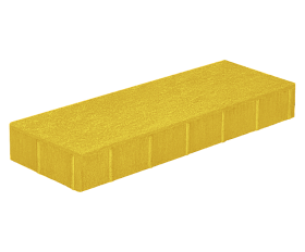Тротуарная плитка Нобетек Широкоформатная 6П8ф 600x200x80 желтая