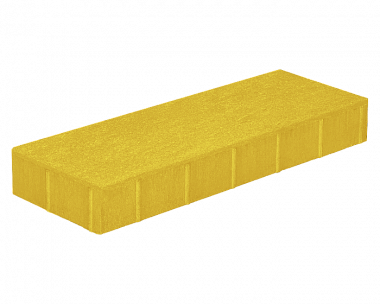 Тротуарная плитка Нобетек Широкоформатная 6П8ф 600x200x80 желтая