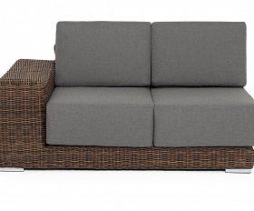 Капри модуль диванный правый с подушками, цвет коричневый