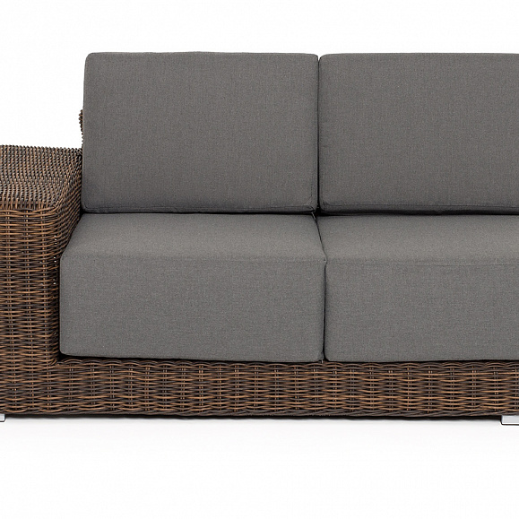 Капри модуль диванный правый с подушками, цвет коричневый фото 2