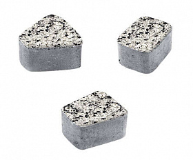 Тротуарный камень Выбор Классико Б.2.КО.6 60 мм Стоунмикс Бело-черный