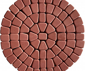 Тротуарная плитка 342 механический завод Классика круговая 60мм Красный яркий