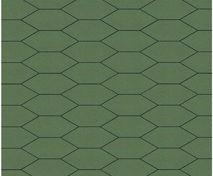 Тротуарная плитка Выбор Скошенный шестиугольник Б.1.ШГ.6 60 мм Стандарт Зеленый