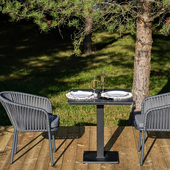 Обеденная Каффе 4SIS группа на 2 персоны, цвет серый гранит фото 2