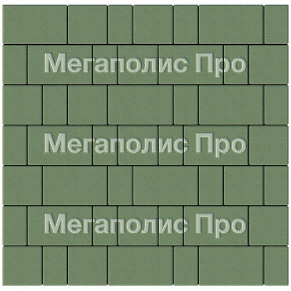 Тротуарная плитка Выбор Старый город А.1.Фсм.4 40 мм. Зеленый фото 3