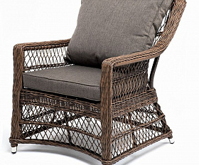 Кресло Гранд Латте 4SIS из искусственного ротанга, цвет коричневый