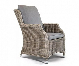 Плетеный стул Неаполь 4SIS из искусственного ротанга, цвет серо-соломенный