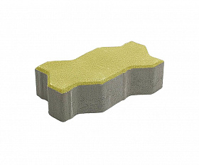 Тротуарная плитка 342 механический завод Волна 240х130х80 мм, желтый