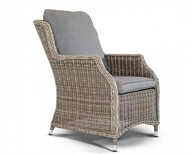 Плетеный стул Неаполь 4SIS из искусственного ротанга, цвет серо-соломенный