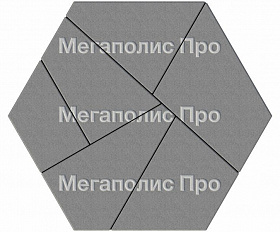 Тротуарная плитка Выбор Оригами Б.4.Фсм.8 80 мм Стандарт Серый