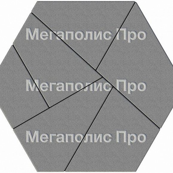 Тротуарная плитка Выбор Оригами Б.4.Фсм.8 80 мм Стандарт Серый фото 3