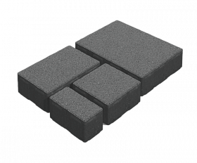 Тротуарная плитка Нобетек Новый город квартет 4НГК6Ф Черная