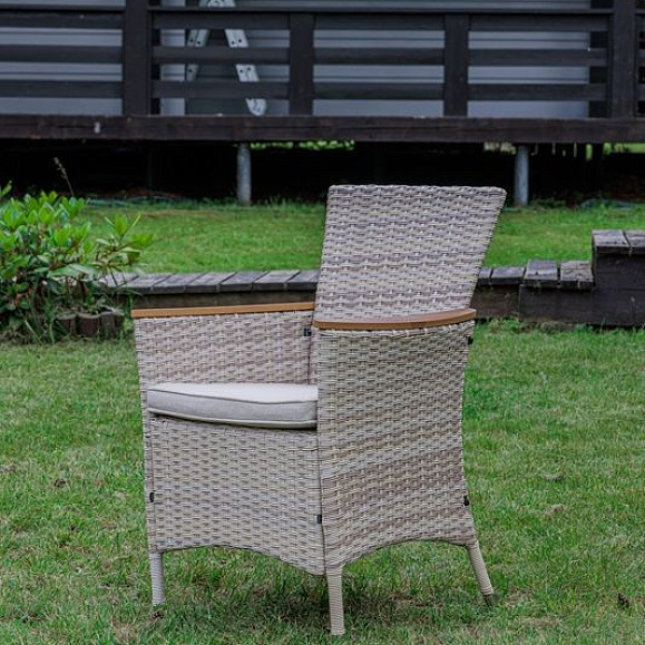 Обеденное кресло Amelia Royal Family из искусственного ротанга, цвет бежевый фото 2