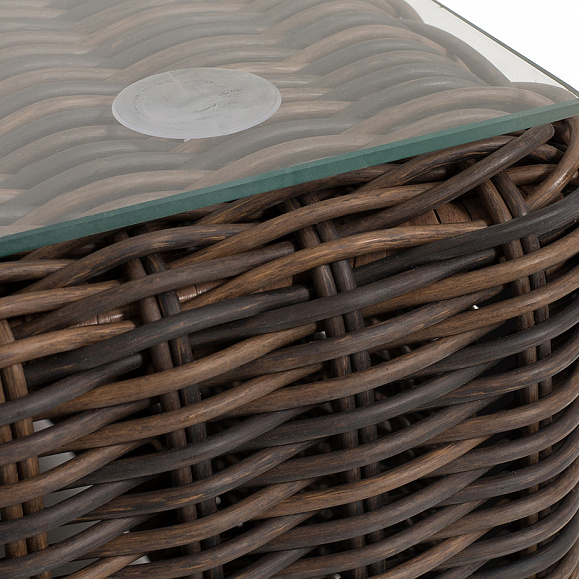 Капри журнальный столик плетеный, цвет коричневый фото 4