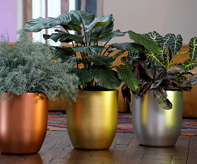 Кашпо Concretika Йар D40H87 Силвер