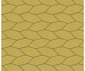 Тротуарная плитка Выбор Скошенный шестиугольник Б.1.ШГ.6 60 мм Стандарт Желтый