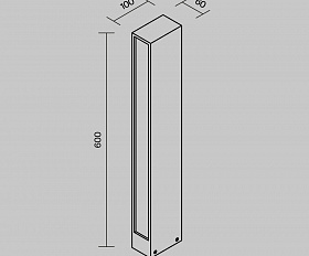Ландшафтный светильник Hof Maytoni O422FL-L12GF цвет Графит