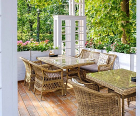 Плетеное кресло Сицилия 4SIS из искусственного ротанга, цвет соломенный