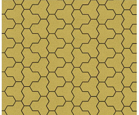 Тротуарная плитка Выбор Трилистник В.7.Ф.10 100 мм Стандарт Желтый