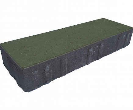 Тротуарная плитка Лидер 40 Паркет 150х450х80 мм Зеленый