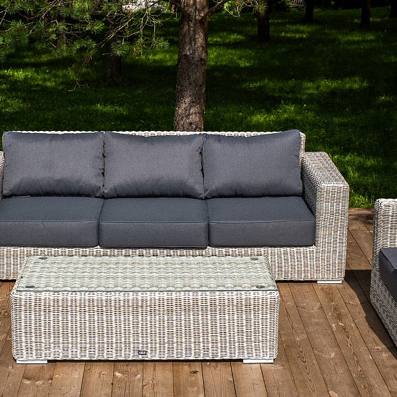 Боно лаунж-зона из искусственного ротанга, цвет бежевый фото 6