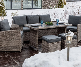 Комплект мебели Zoya Royal Family из искусственного ротанга, цвет серый