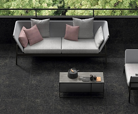 Керамогранит Italon Рум Блэк Стоун Структурированный 60x60 см