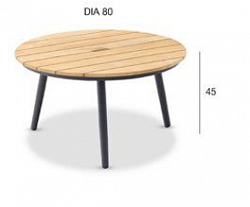 Кофейный комплект Marine Brafritid антрацит/натуральный, алюминий/тик