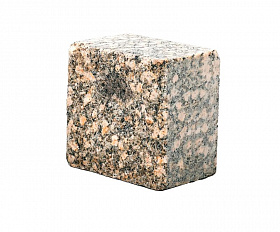 Брусчатка гранитная 100x100x80 мм пилено-колотая Малыгинское месторождение Карандаш