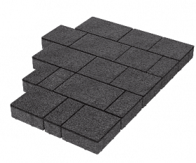 Тротуарная плитка Stellard Новый город 40 мм Черный