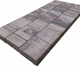 Тротуарная плитка Лидер 40 Провинция Color Mix 60 мм Аметист