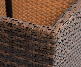 Капучино кашпо для цветов плетеное из искусственного ротанга, цвет коричневый