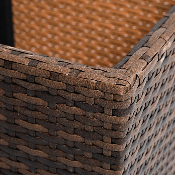 Капучино кашпо для цветов плетеное из искусственного ротанга, цвет коричневый фото 4
