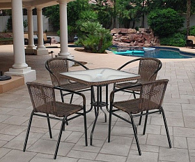 Комплект мебели Асоль-3 TLH-037BR2/070SR-70х70 R-05 Brown (4+1)