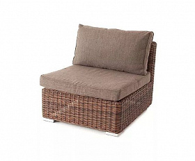 Диван трансформирующийся Лунго 4SIS из искусственного ротанга, цвет коричневый