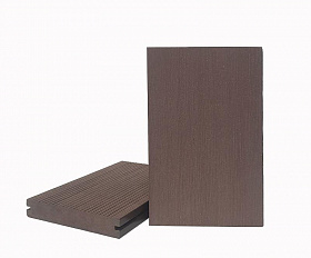 Террасная доска Террапол Смарт Пустотелая с пазом 4000 или 3000х130х22 мм, цвет Орех Милано