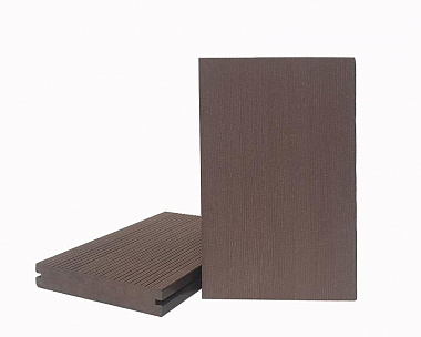 Террасная доска Террапол Смарт Пустотелая с пазом 4000 или 3000х130х22 мм, цвет Орех Милано