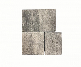 Тротуарная плитка Нобетек Новый город 1НГ6Ф Колормикс №5 Антрацит