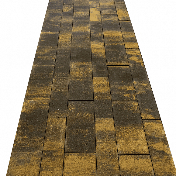Тротуарная плитка Выбор Паркет мультиформатный Б.9.Псм.8 80 мм Листопад Янтарь фото 4