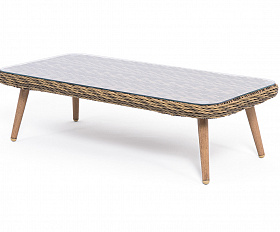 Прованс столик журнальный из ротанга, цвет соломенный