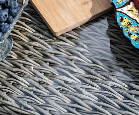 Столик кофейный Кальяри 4SIS из искусственного ротанга (гиацинт), цвет серый