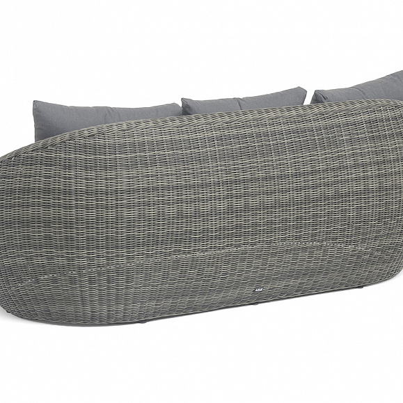 Барселона диван из искусственного ротанга трехместный, цвет графит фото 5