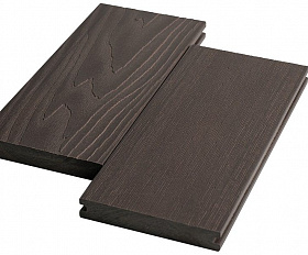 Террасная доска Экодэк Брайт Массив 3D, цвет Шоколад