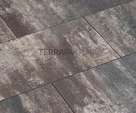 Тротуарная плитка Terrafaktura Урбан 600x300x80 мм Темный пласт