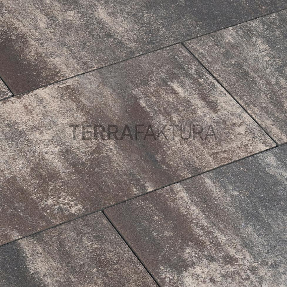Тротуарная плитка Terrafaktura Урбан 600x300x80 мм Темный пласт фото 2