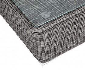 Журнальный столик Капучино 4SIS из искусственного ротанга, цвет графит