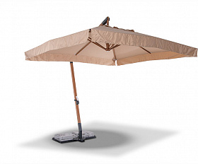 Корсика зонт уличный 3х3м на боковой алюминиевой опоре, цвет под дерево