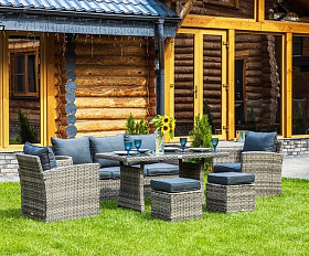 Комплект мебели Zoya Royal Family из искусственного ротанга, цвет серый