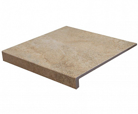 Клинкерная ступень кантиковая Модерн Interbau Abell 270 Желто-бежевый, 310*304*9,5 мм R10