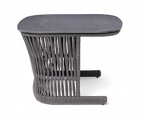 Лугано журнальный стол 76х76 H55 см из HPL, цвет серый гранит